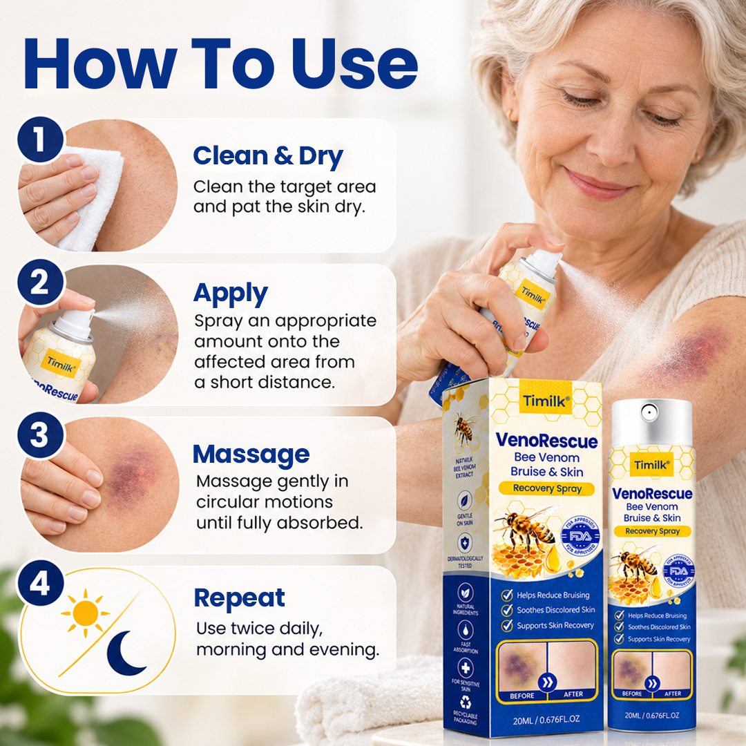 Timilk® VenoRescue Bee Venom Bruise & Skin Recovery Spray-