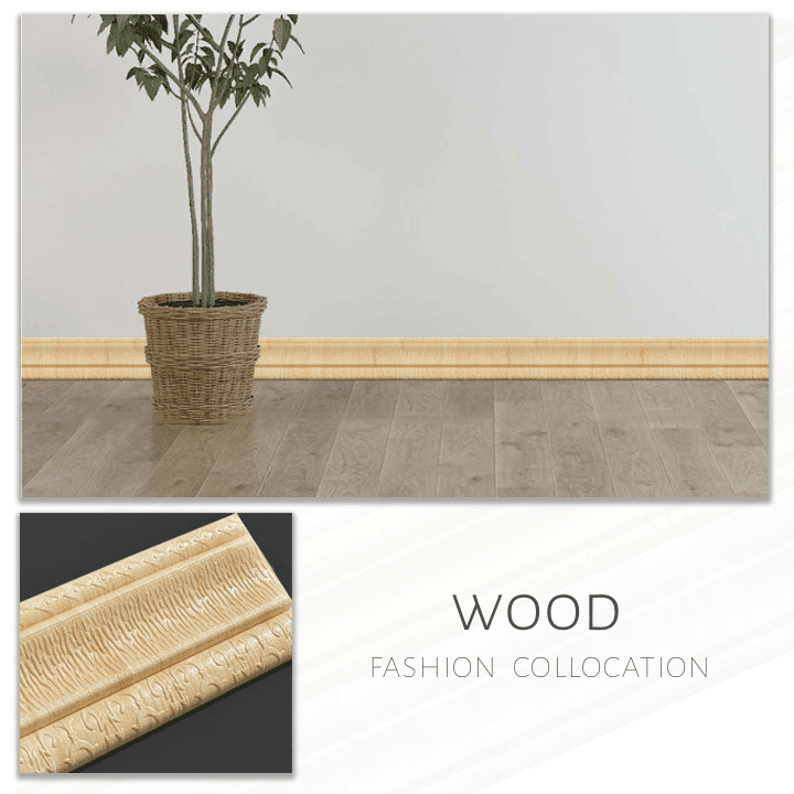 3D Wall Decor Edging Strip Home ChestnutFive Wood 1pc