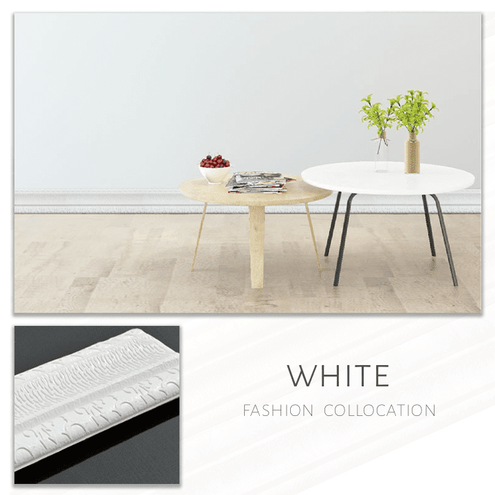 3D Wall Decor Edging Strip Home ChestnutFive White 1pc