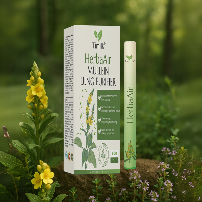 Timilk® HerbaAir Mullein Lung Purifier💨FDA-Approved Lung Support in 15 ...