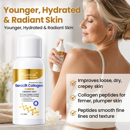 ✨ FIRM • SMOOTH • HYDRATE Biancat® SeraLift Collagen Peptide Firming Mist  💧 For loose, dry & crepey-looking body skin — lightweight, fast-absorbing, non-greasy.