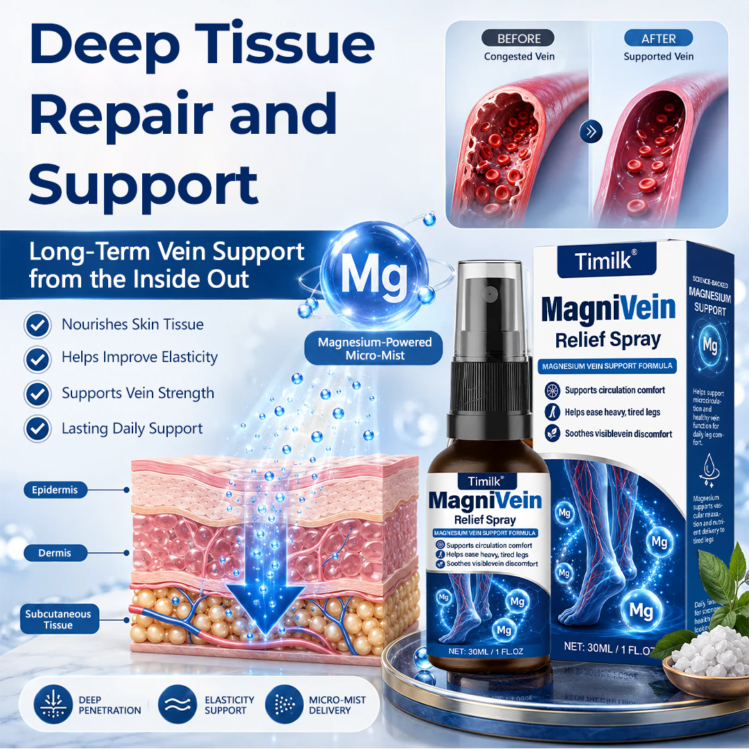 💙Official Store: Timilk® MagniVein Relief Spray 🦵 (Helps ease heavy, swollen legs, supports circulation comfort, soothes visible vein discomfort, and refreshes overworked legs)