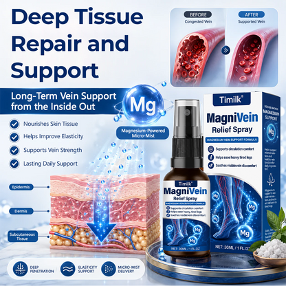 💙Official Store: Timilk® MagniVein Relief Spray 🦵 (Helps ease heavy, swollen legs, supports circulation comfort, soothes visible vein discomfort, and refreshes overworked legs)