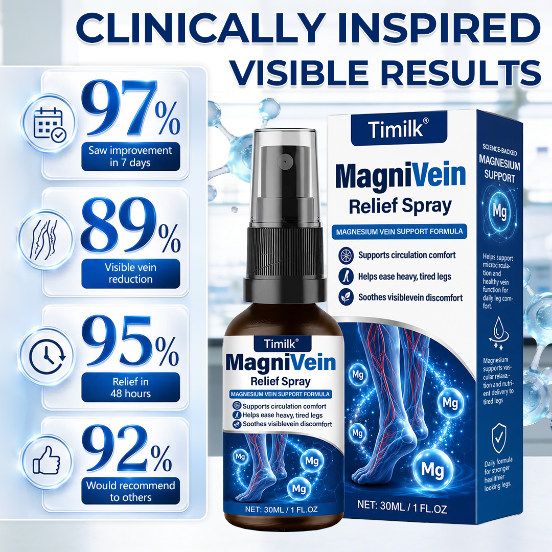 💙Official Store: Timilk® MagniVein Relief Spray 🦵 (Helps ease heavy, swollen legs, supports circulation comfort, soothes visible vein discomfort, and refreshes overworked legs)