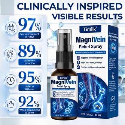 💙Official Store: Timilk® MagniVein Relief Spray 🦵 (Helps ease heavy, swollen legs, supports circulation comfort, soothes visible vein discomfort, and refreshes overworked legs)