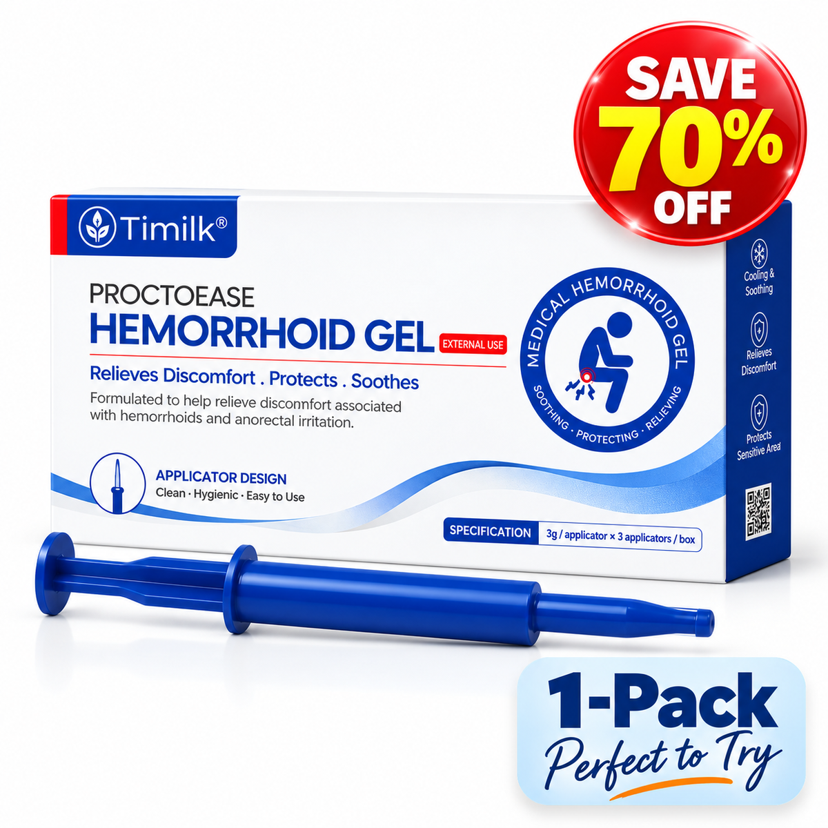 Timilk® ProctoEase Hemorrhoid Gel-