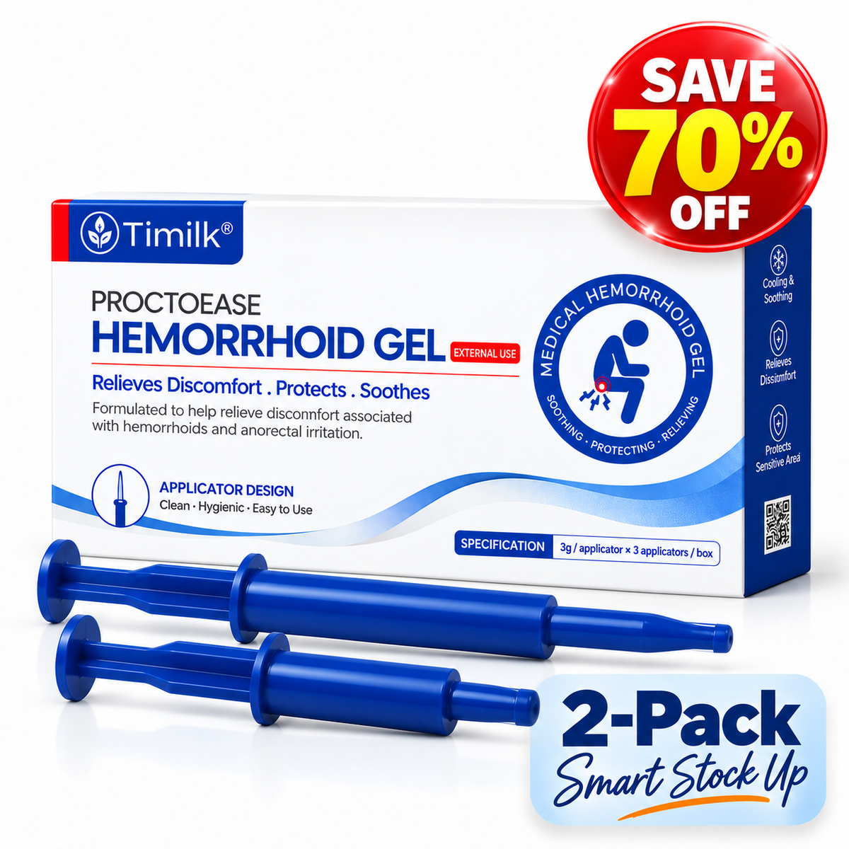 Timilk® ProctoEase Hemorrhoid Gel-
