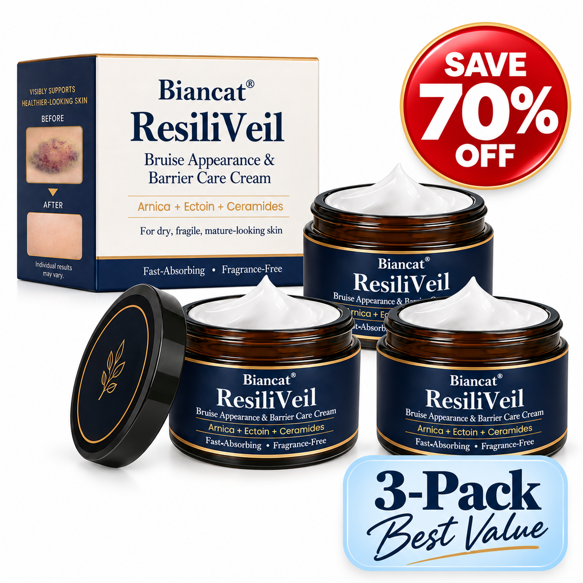 Biancat® ResiliVeil Bruise Appearance Barrier Care Cream-