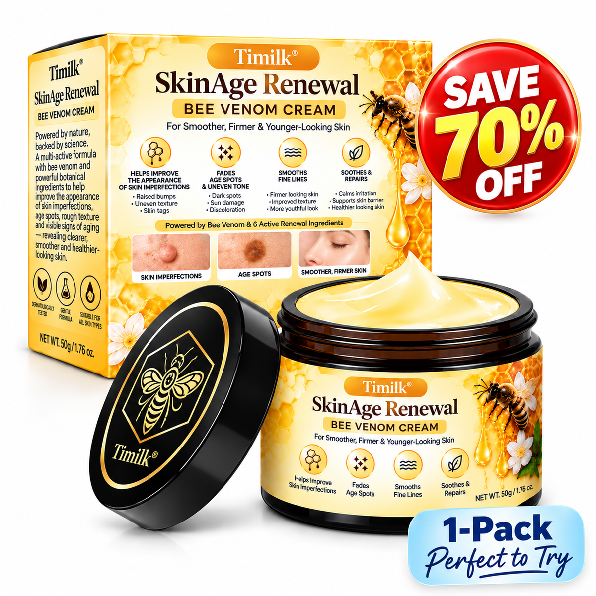 Timilk® SkinAge Renewal Bee Venom Cream-