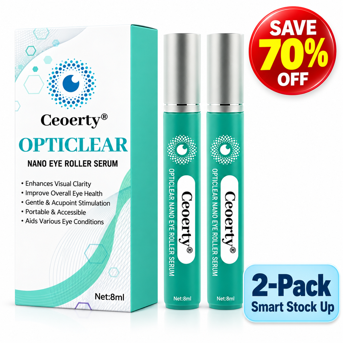 Ceoerty® OptiClear Nano Eye Roller Serum-