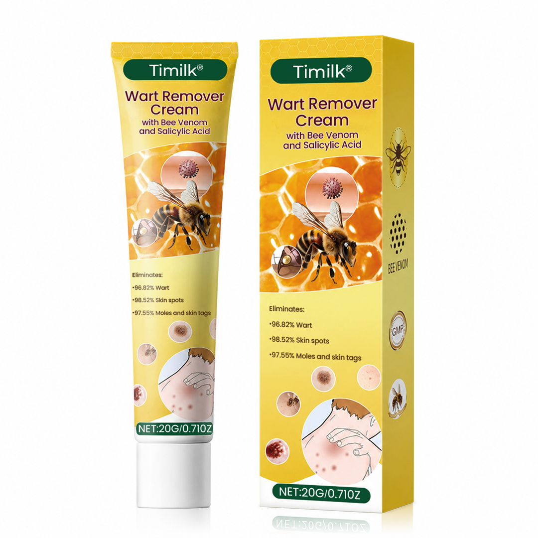 Timilk® Wart Remover Cream with Bee Venom and Salicylic Acid – Skin Tag Removal & Skin Repair Formula for Face and Body